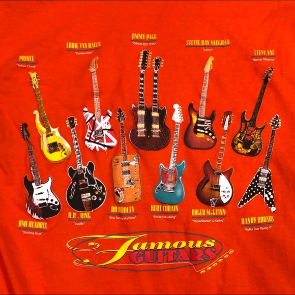 American Traditions. Men’s T shirt. Sz 2XG 2TG. Famous Guitars - Picture 2 of 5